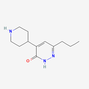 molecular formula C12H19N3O B8363203 4-piperidin-4-yl-6-propylpyridazin-3(2H)-one 