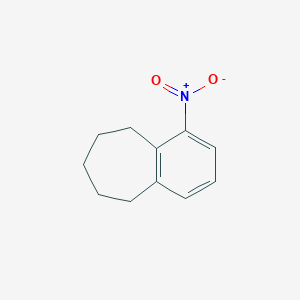 molecular formula C11H13NO2 B8363214 1-nitro-6,7,8,9-tetrahydro-5H-benzocycloheptene 