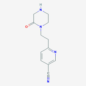 6-[2-(2-Oxopiperazin-1-yl)ethyl]pyridine-3-carbonitrile