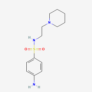 molecular formula C13H21N3O2S B8363246 4-[N-(2-piperidinoethyl)sulphamoyl]aniline 