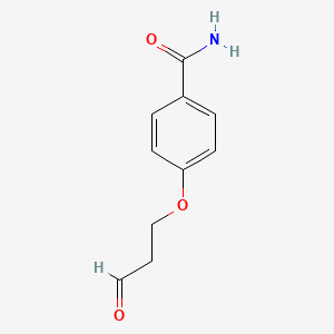 molecular formula C10H11NO3 B8363280 4-(3-Oxopropoxy)benzamide 