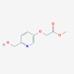 molecular formula C9H11NO4 B8363282 (6-Hydroxymethyl-pyridin-3-yloxy)-acetic acid methyl ester 