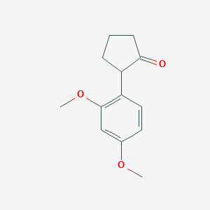 molecular formula C13H16O3 B8363295 2-(2,4-Dimethoxyphenyl)cyclopentanone 