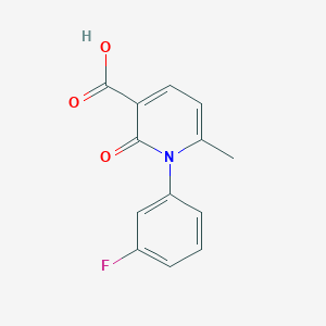 molecular formula C13H10FNO3 B8363312 1-(3-Fluorophenyl)-6-methyl-2-oxo-1,2-dihydropyridine-3-carboxylic acid 