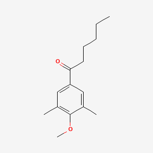 molecular formula C15H22O2 B8363315 4-n-Hexanoyl-2,6-dimethylanisole 