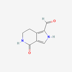 molecular formula C8H8N2O2 B8363338 4-oxo-4,5,6,7-tetrahydro-2H-pyrrolo[3,4-c]pyridine-1-carbaldehyde 