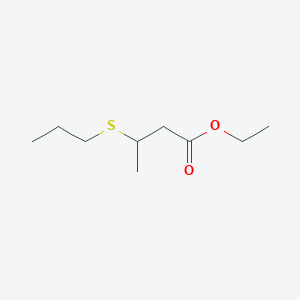 molecular formula C9H18O2S B8363396 Ethyl-3-(Propylthio)Butyrate 