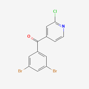 molecular formula C12H6Br2ClNO B8363405 (2-Chloro-pyridin-4-yl)-(3,5-dibromo-phenyl)-methanone 