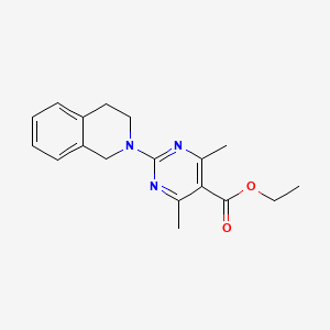 ethyl 2-(3,4-dihydroisoquinolin-2(1H)-yl)-4,6-dimethylpyrimidine-5-carboxylate