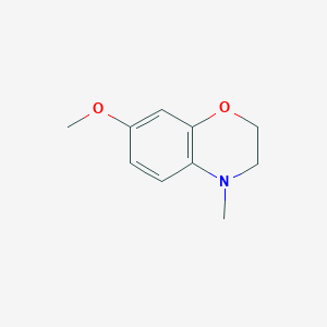 molecular formula C10H13NO2 B8363486 4-methyl-7-methoxy-3,4-dihydro-2H-[1,4]benzoxazine 