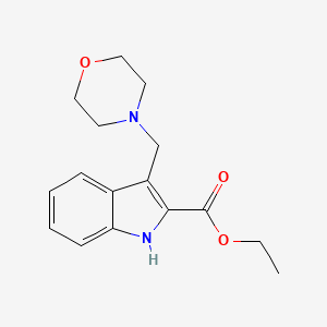 molecular formula C16H20N2O3 B8363499 ethyl 3-(4-morpholinylmethyl)-1H-indole-2-carboxylate 