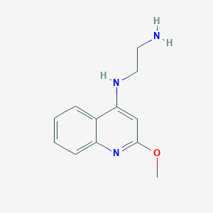 molecular formula C12H15N3O B8363562 N-(2-Methoxy-4-quinolyl)ethane-1,2-diamine 