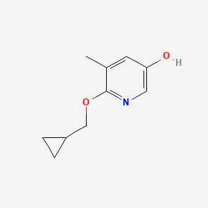 molecular formula C10H13NO2 B8363565 6-Cyclopropylmethoxy-5-methyl-pyridin-3-ol 