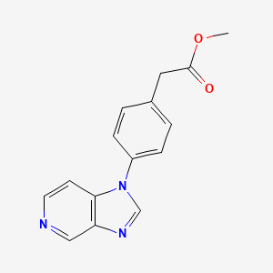 molecular formula C15H13N3O2 B8363586 (4-Imidazo[4,5-c]pyridin-1-yl-phenyl)-acetic acid methyl ester 