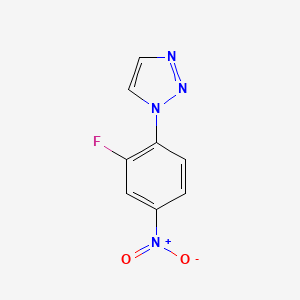 molecular formula C8H5FN4O2 B8363625 3-Fluoro-1-nitro-4-(1H-1,2,3-triazol-1-yl)benzene 