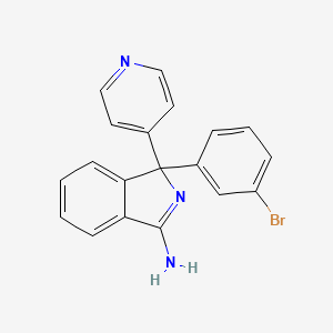 molecular formula C19H14BrN3 B8363705 1-(3-Bromophenyl)-1-pyridin-4-yl-1H-isoindol-3-amine 