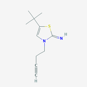 molecular formula C11H16N2S B8363715 3-(but-3-ynyl)-5-tert-butylthiazol-2(3H)-imine 