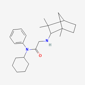 molecular formula C24H36N2O B8363756 2-[(1,3,3-trimethylbicyclo[2.2.1]hept-2-yl)amino]-N-cyclohexyl-N-phenylacetamide 
