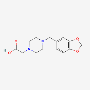 molecular formula C14H18N2O4 B8363759 (4-Piperonylpiperazin-1-yl)acetic acid 
