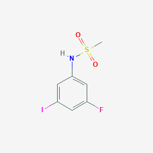 molecular formula C7H7FINO2S B8363771 N-(3-Fluoro-5-iodo-phenyl)-methanesulfonamide 