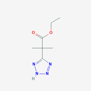 molecular formula C7H12N4O2 B8363785 alpha,alpha-Dimethyltetrazole-5-acetic acid, ethyl ester 