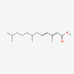 molecular formula C15H26O2 B8363864 3,7,11-Trimethyldodeca-2,4-dienoic acid 