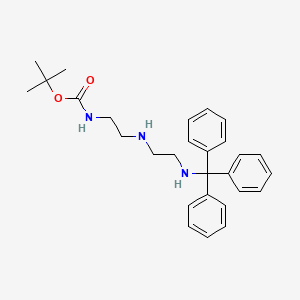 molecular formula C28H35N3O2 B8363888 Tert-butyl 2-{[2-(tritylamino)ethyl]amino}ethylcarbamate 