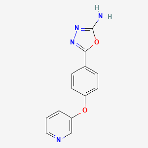 molecular formula C13H10N4O2 B8363959 5-(4-Pyridin-3-yloxyphenyl)-1,3,4-oxadiazol-2-amine 