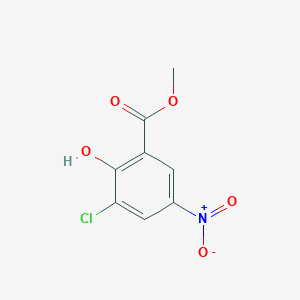 molecular formula C8H6ClNO5 B8363984 Methyl 3-chloro-5-nitrosalicylate 