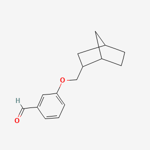 molecular formula C15H18O2 B8363988 3-(Bicyclo[2.2.1]heptan-2-ylmethoxy)benzaldehyde 