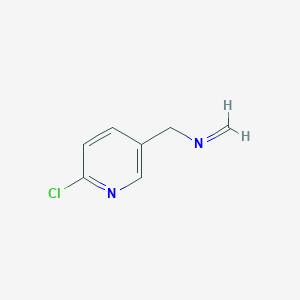 molecular formula C7H7ClN2 B8364021 N-methylidene-(2-chloro-pyridin-5-yl)methylamine 