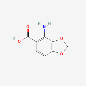 molecular formula C8H7NO4 B8364027 4-Aminobenzo[d][1,3]dioxole-5-carboxylic acid 