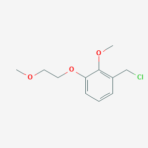 molecular formula C11H15ClO3 B8364028 1-(Chloromethyl)-2-(methyloxy)-3-{[2-(methyloxy)ethyl]oxy}benzene 