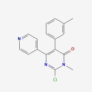 molecular formula C17H14ClN3O B8364054 2-Chloro-3-methyl-6-pyridin-4-yl-5-m-tolyl-3H-pyrimidin-4-one 