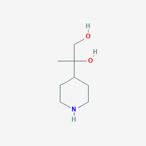 molecular formula C8H17NO2 B8364131 2-(4-Piperidyl)propan-1,2-diol 