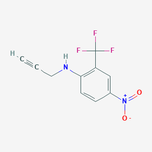 molecular formula C10H7F3N2O2 B8364189 N-(2-Propynyl)-4-nitro-2-trifluoromethylaniline 