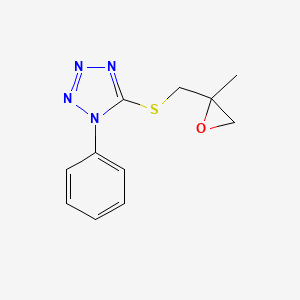 molecular formula C11H12N4OS B8364216 5-(2-methyloxiran-2-ylmethylthio)-1-phenyl-1H-tetrazole CAS No. 681483-83-0