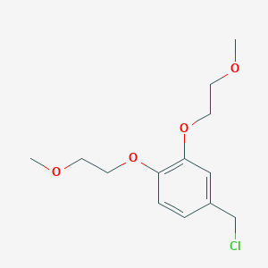 molecular formula C13H19ClO4 B8364228 4-(Chloromethyl)-1,2-bis{[2-(methyloxy)ethyl]oxy}benzene 