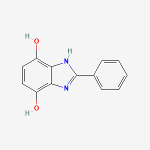 molecular formula C13H10N2O2 B8364252 2-Phenyl-1H-benzimidazole-4,7-diol 