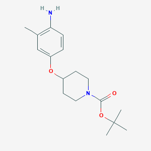 molecular formula C17H26N2O3 B8364265 Tert-butyl 4-(3-methyl-4-aminophenoxy)piperidine-1-carboxylate 