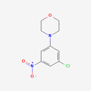 molecular formula C10H11ClN2O3 B8364343 1-Chloro-3-morpholino-5-nitrobenzene 