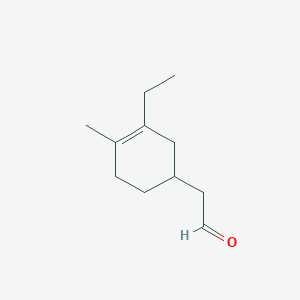 molecular formula C11H18O B8364353 (3-Ethyl-4-methyl-cyclohex-3-enyl)-acetaldehyde 