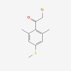 molecular formula C11H13BrOS B8364378 2-Bromo-1-(2,6-dimethyl-4-(methylthio)phenyl)ethanone 