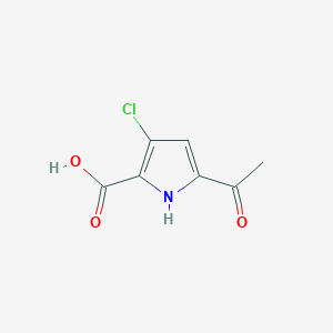 molecular formula C7H6ClNO3 B8364427 5-acetyl-3-chloro-1H-pyrrole-2-carboxylic acid 
