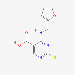 4-[(2-Furylmethyl)amino]-2-(methylthio)pyrimidine-5-carboxylic acid