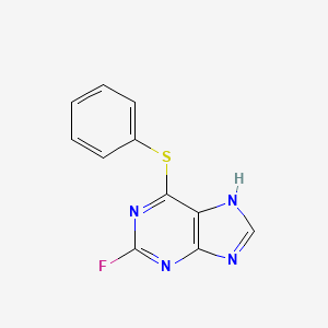 molecular formula C11H7FN4S B8364471 2-Fluoro-6-phenylsulfenylpurine 