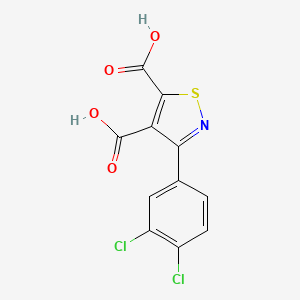 molecular formula C11H5Cl2NO4S B8364483 3-(3,4-Dichlorophenyl)-4,5-Isothiazoledicarboxylic Acid 