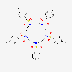 molecular formula C45H55N5O10S5 B8364487 1,4,7,10,13-Penta(p-toluenesulfonyl)-1,4,7,10,13-pentaazacyclopentadecane 