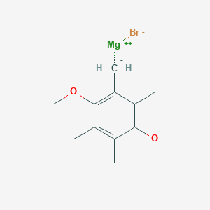 molecular formula C12H17BrMgO2 B8364504 2,5-Dimethoxy-3,4,6-trimethylbenzylmagnesium bromide 