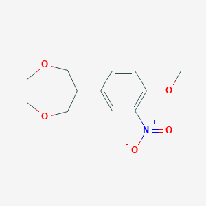 molecular formula C12H15NO5 B8364537 6-(4-Methoxy-3-nitro-phenyl)-1,4-dioxepane 